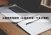 小程序開發(fā)軟件（小程序開發(fā)一個多少錢?。? /></a>
		</div>
		<div   id=