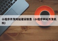 小程序開(kāi)發(fā)網(wǎng)站建設(shè)銷售（小程序網(wǎng)站開(kāi)發(fā)機(jī)構(gòu)）