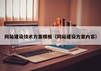 網(wǎng)站建設技術方案模板（網(wǎng)站建設方案內容）